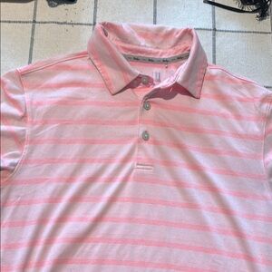 Pink Striped Walter Hagan Polo Shirt